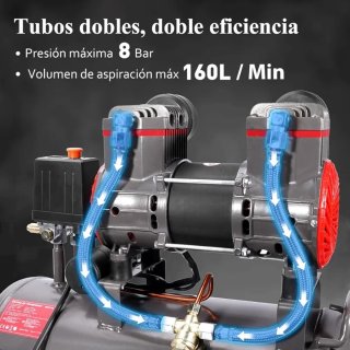 HYCHIKA Compresor Aire Compresor Silencioso Portát