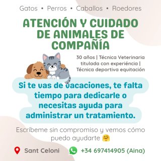 Atención y cuidado de animales de compañía