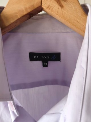 Camisa lila manga larga vestir talla 43 XL