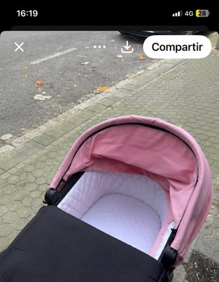 Carrito de bebé trio rosa