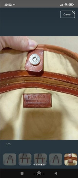 Bolso Petusco crema con detalles marrones