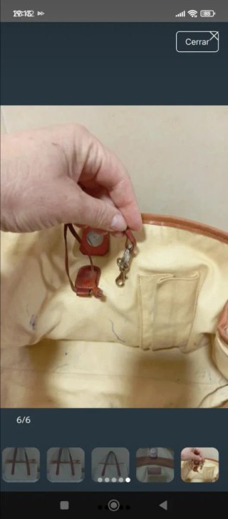 Bolso Petusco crema con detalles marrones