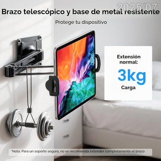 MOKO Soporte Pared Tablet 4,7-14" Ajustable 360