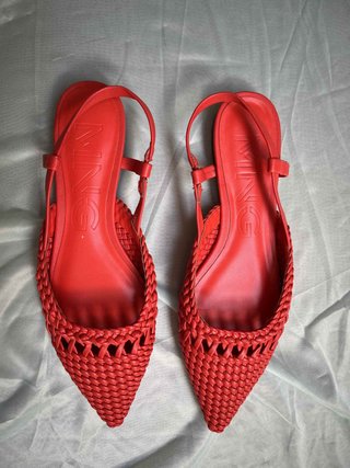 Zapatos planos rojos mujer