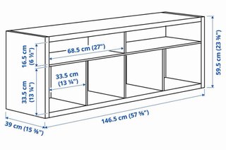 Mueble TV Estantería Beige/Blanco