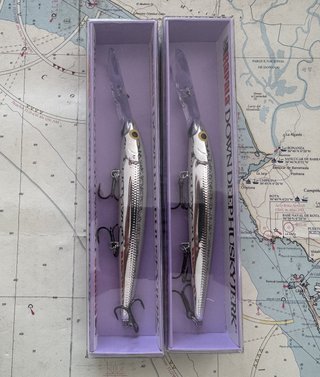 Lote 2 señuelos Rapala Deep Husky Jerk 12cm 206