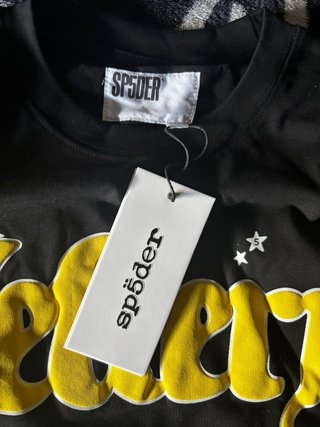 Spider Camiseta Negra Estrellas Talla M
