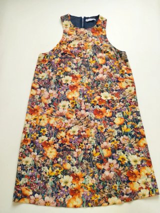Vestido corto floral Mango sin mangas