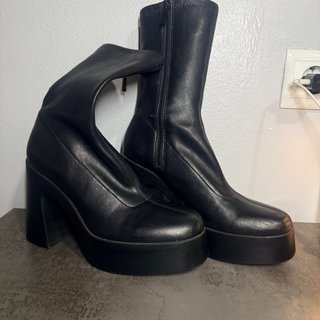 Botines Bershka negros plataforma