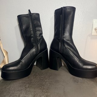 Botines Bershka negros plataforma