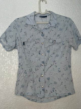 Camisa floral manga corta Bleu 123