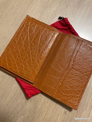 Cartera Lancel Marrón Piel Hombre