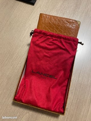 Cartera Lancel Marrón Piel Hombre