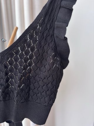 Top corto de punto Mango Talla L