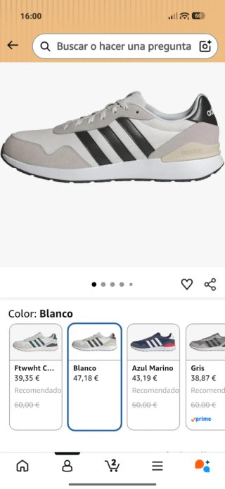 Adidas Run 60s 4.0 Talla 44