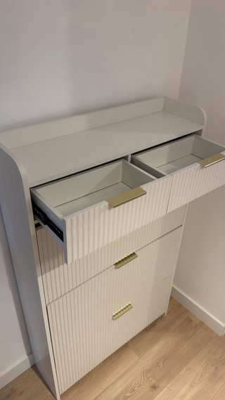 Mueble Zapatero Blanco Alistonado Grande 40 pares