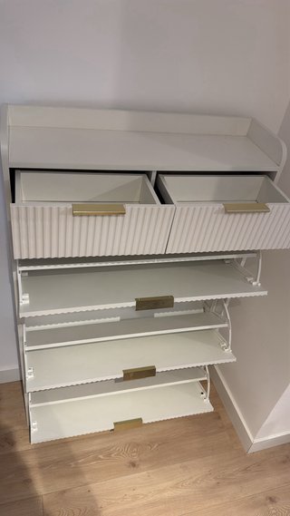 Mueble Zapatero Blanco Alistonado Grande 40 pares