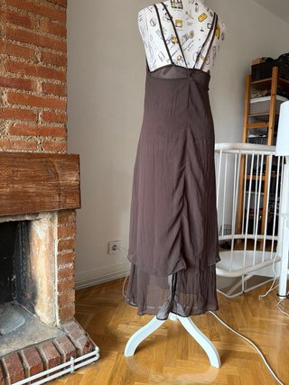 Vestido largo marrón talla M