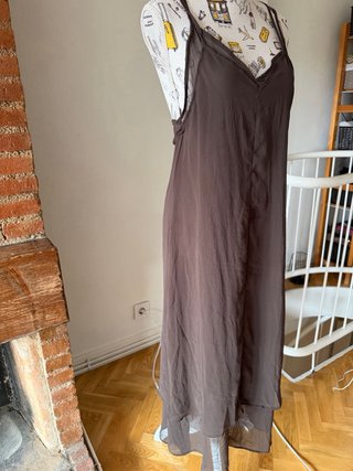Vestido largo marrón talla M
