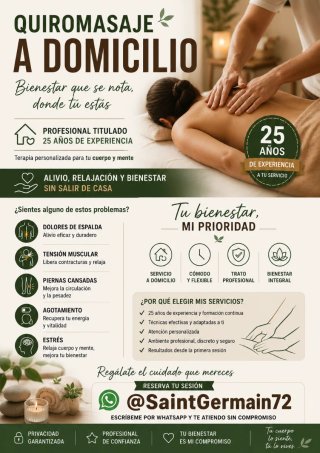 MASAJE. TU CUERPO TE ESTÁ PIDIENDO UN DESCANSO.