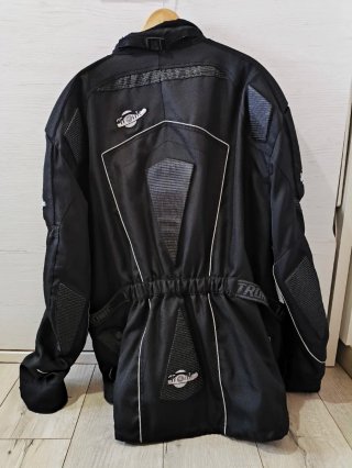 Chaqueta de moto negra con protecciones XXL