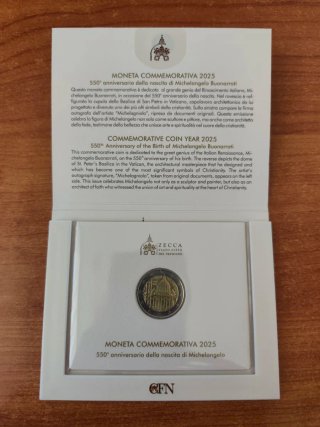 Lote 4 monedas 2€ Vaticano 2024/2025