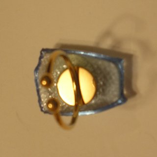 Anillo Cristal Ajustable Dorado