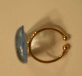 Anillo Cristal Ajustable Dorado