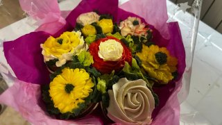 Ramo de flores cupcakes