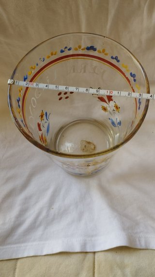 Vaso Fernando VI S.XVIII Bohe Vidrio Esmaltado