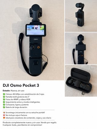 DJI Osmo Pocket 3  NUEVA | Sin uso