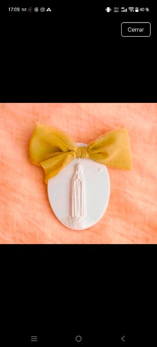 Medalla cerámica Virgen de Fátima