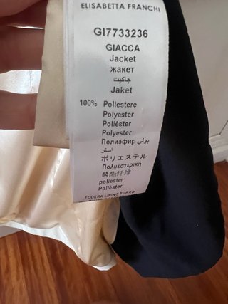Blazer Elisabetta Franchi Beige/Negro Talla S