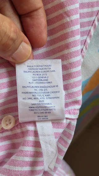 Camisa Ralph Lauren Slim Fit Rayas L