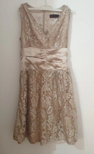 Vestido fiesta dorado talla 38