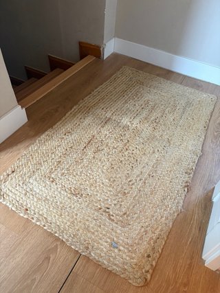 Alfombra de yute beige