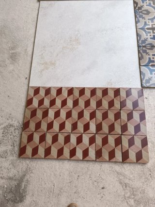 Baldosa hidráulica diseño geométrico