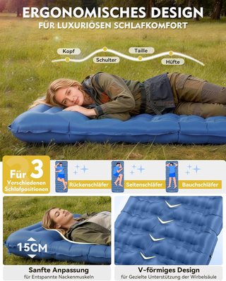 Colchoneta inflable camping 12cm