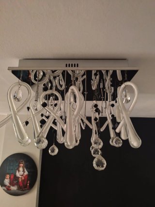 Lámpara de salón con cristales