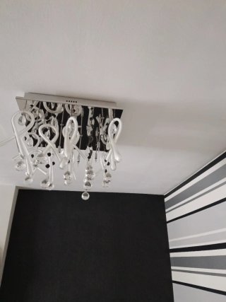 Lámpara de salón con cristales