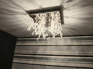 Lámpara de salón con cristales