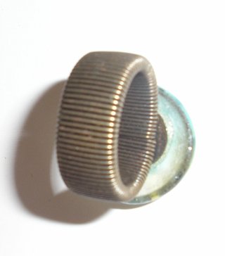 Anillo cristal flor azul