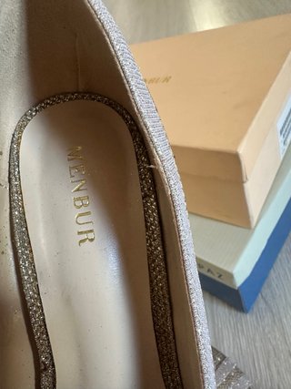 Sandalias de fiesta Menbur doradas y plateadas y