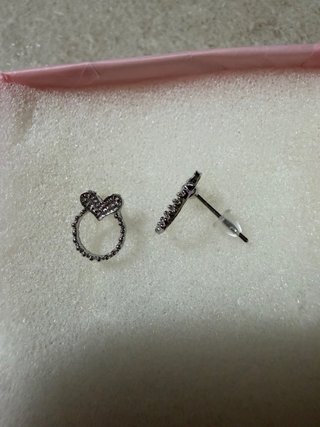 Orecchini Cuore Cerchio Acciaio Argentato
