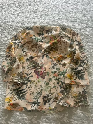 Camisa NafNaf estampada floral seda
