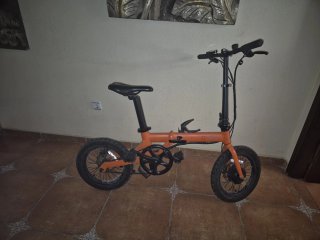 Bicicleta Eléctrica Plegable Naranja