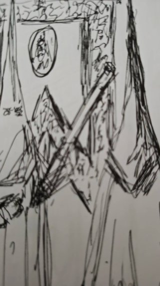 Dibujo original "Nazarenos con Simpecado"