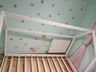 Cama infantil casita blanca