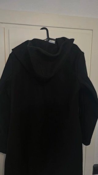 Abrigo largo negro Zara Talla S