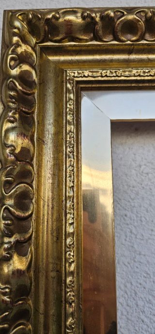 Marco antiguo dorado metal madera